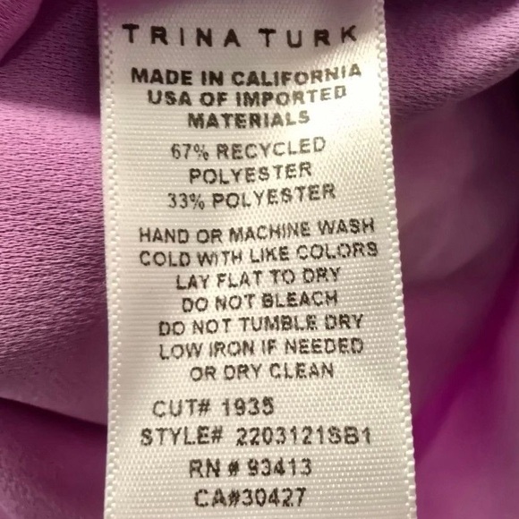 Trina Turk V-neck fringe women’s blouse - Picture 6 of 6